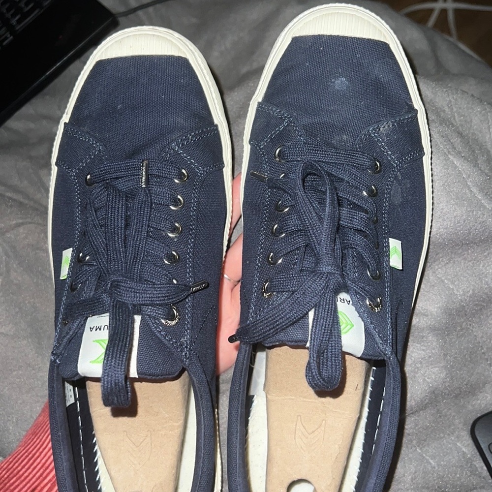NIB Navy Cariuma size 12 men's OCA low canvas sneaker - Picture 14 of 16